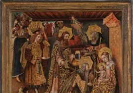 La 'Adoración de los Magos', una tabla de Joan Reixach que sale a subasta en Sotheby's.