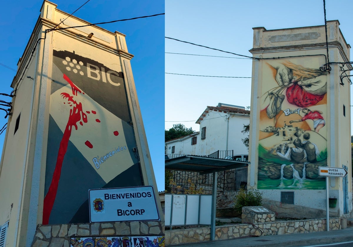 Murales de bienvenida a la entrada de Bicorp.