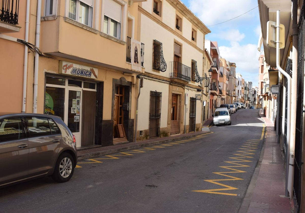 La calle Mayor de Benitaxell.