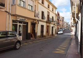 La calle Mayor de Benitaxell.