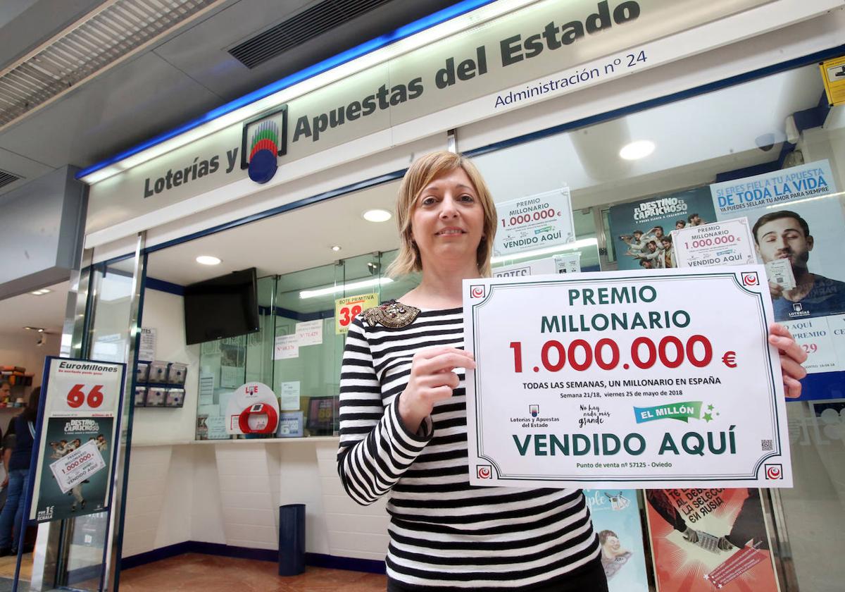 Ganadora del sorteo de Euromillones, en una imagen de archivo.