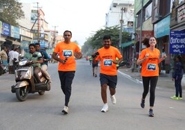 Participantes en la 10K paralela al ultramaratón que se ha celebrado en este enero de 2024.