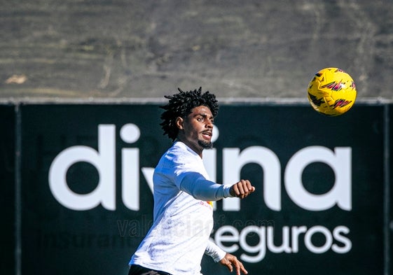 Thierry, durante un entrenamiento.