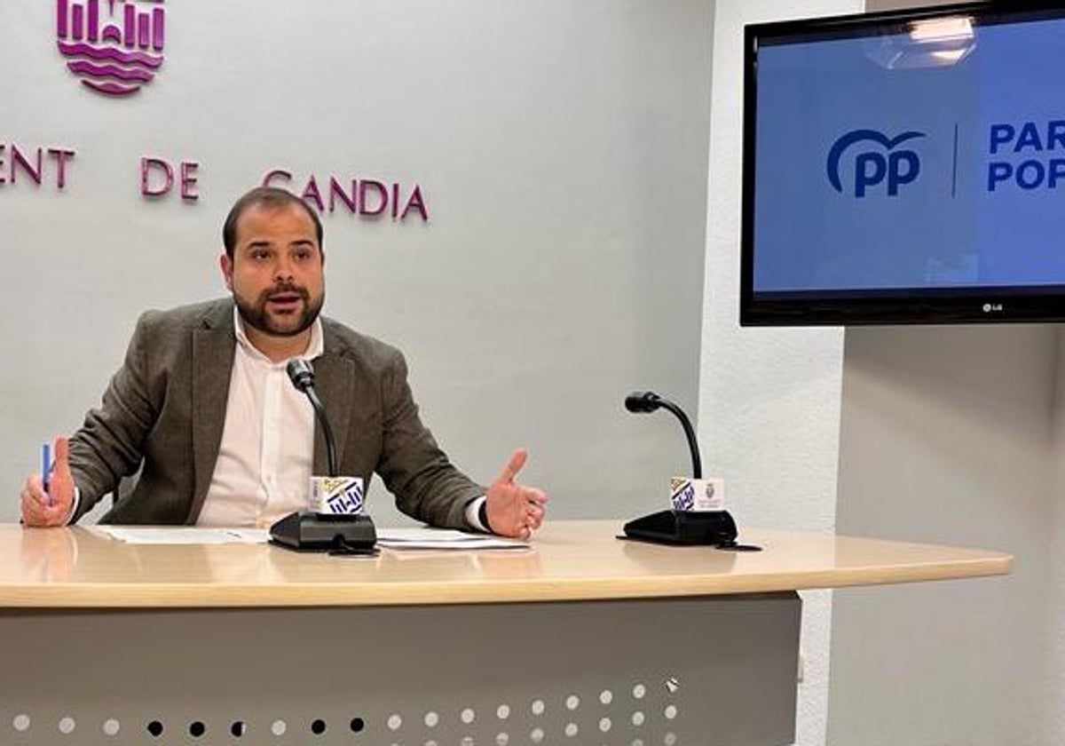 El portavoz adjunto del PP de Gandia.