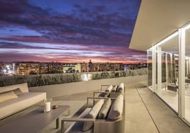 Esta es la vista panorámica de Valencia desde el inmueble del Paseo de la Alameda de Valencia.