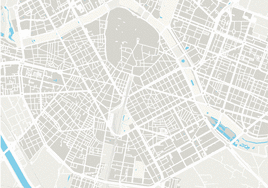 Mapa con las diferentes zonas donde se originaron los accidentes.