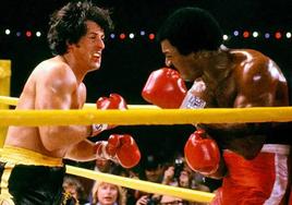 Sylvester Stallone y Carl Weather en la película 'Rocky'.
