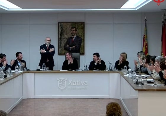 Momento de la despedida al secretario municipal durante más de 21 años.
