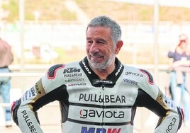 Jorge Martínez 'Aspar', durante el Racing Legends del pasado año.