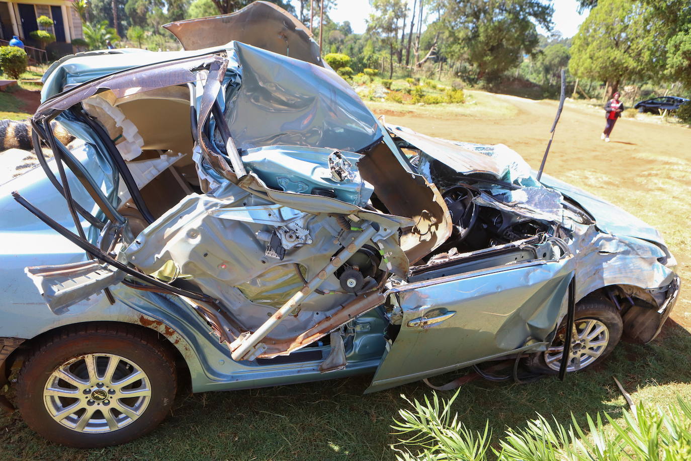 Fotos: así quedó el coche de Kiptum tras el accidente mortal