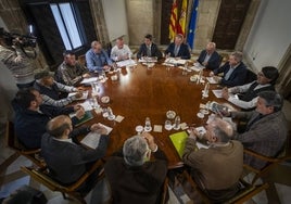 Reunión de Mazón con las organizaciones agrarias.