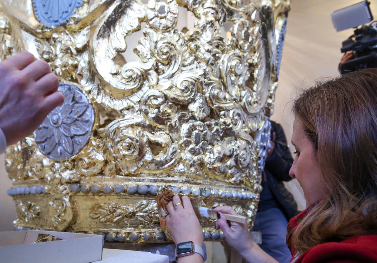 El cadafal de la Virgen culmina su restauración