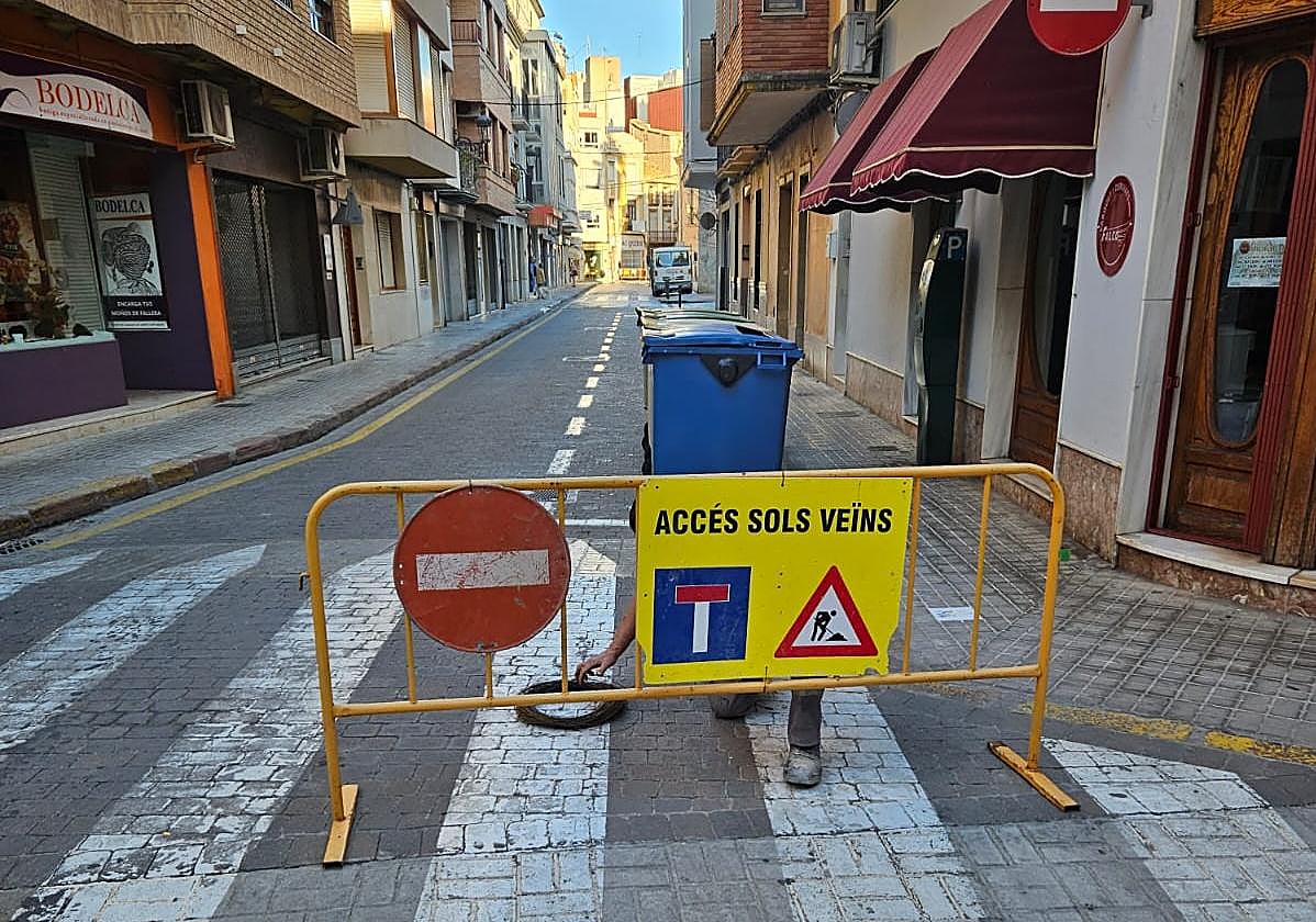 Obras en la calle Vall de Sueca.