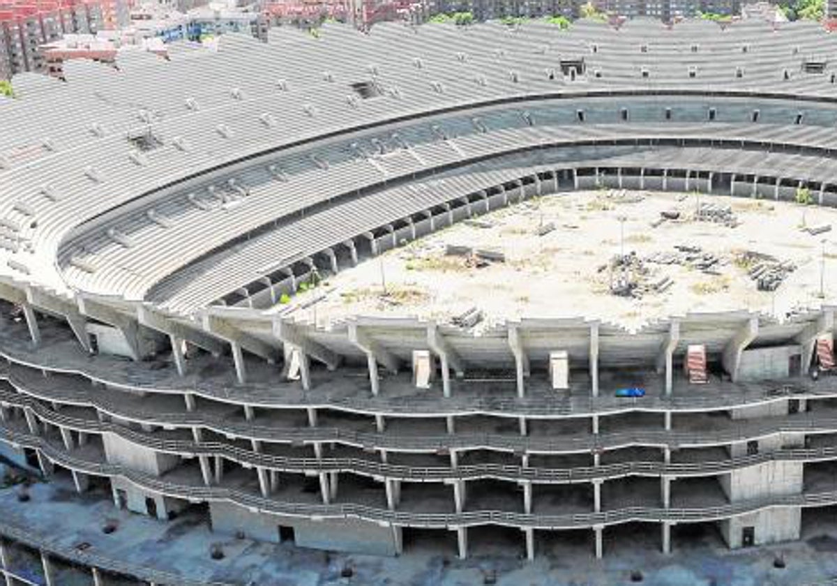 Vista del nuevo estadio del Valencia.