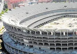 Vista del nuevo estadio del Valencia.