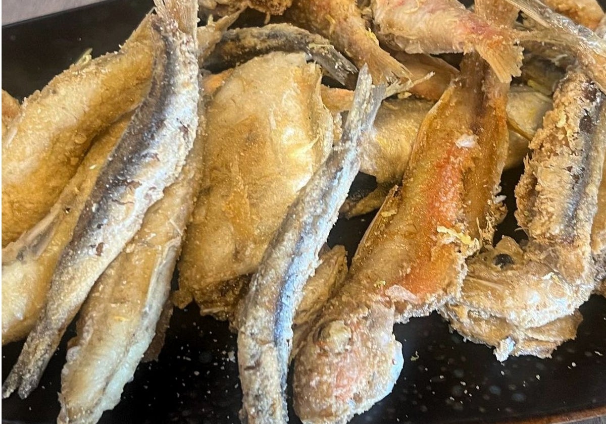 Fritura de pescados de la Lonja de Valencia.