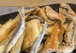 Fritura de pescados de la Lonja de Valencia.