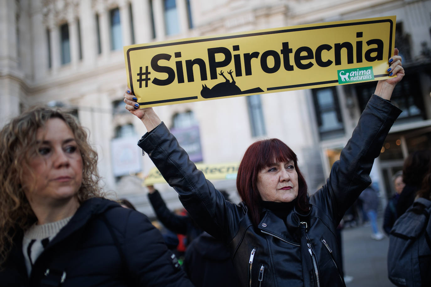 Protesta contra la mascletà en Madrid