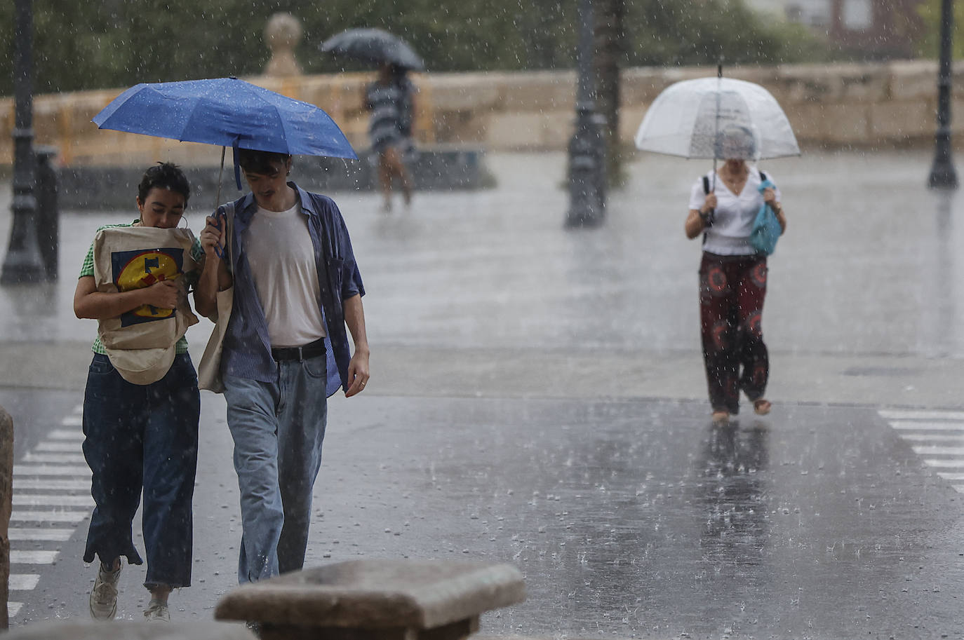 Lluvias en Valencia en una imagen de archivo.