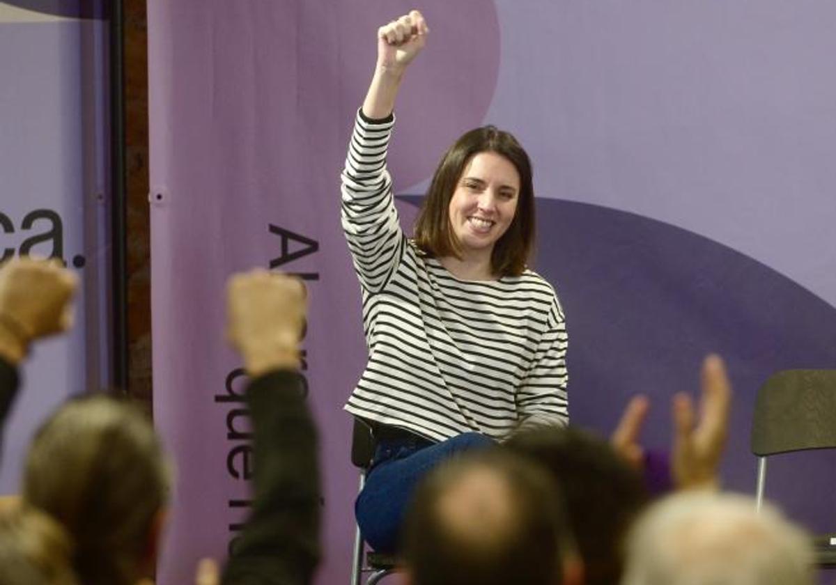 Mitin de Irene Montero por las primarias de Podemos para la elecciones europeas.