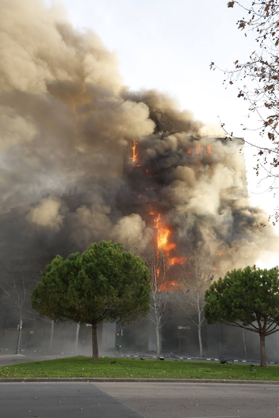 Las terribles imágenes del incendio en Campanar