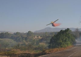 Incendio en la Pobla del Duc en una imagen de archivo.