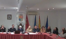 Momento del pleno de la Corporación municipal de l'Alcúdia de Crespins.