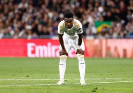 Vinícius, durante un partido con el Real Madrid.