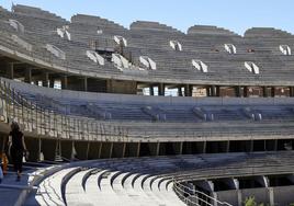 El nuevo Mestalla con su estructura de hormigón.