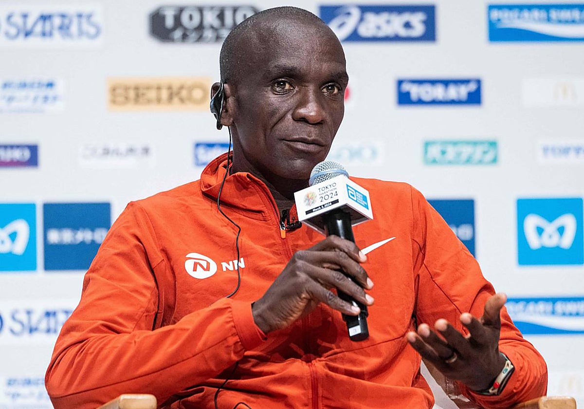 Eliud Kipchoge, durante una rueda de prensa previa al Maratón de Tokio.