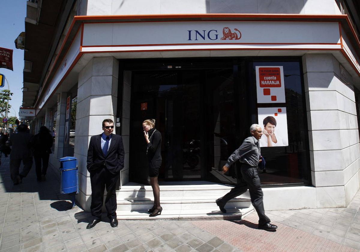 Un banco ING en una imagen de archivo.