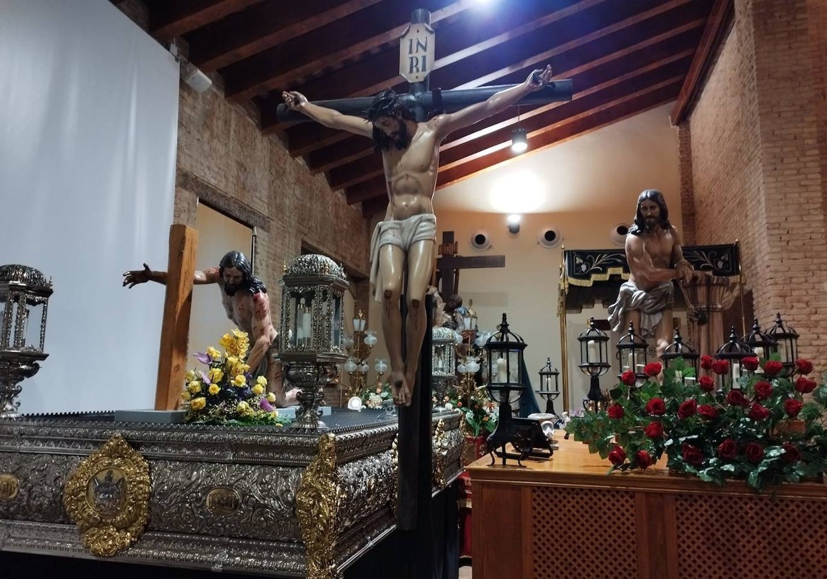 Cristo de la Palma, talla de la hermandad de la Flagelación y de Coronación de Espinas, en el museo de la Semana Santa Marinera de Valencia.