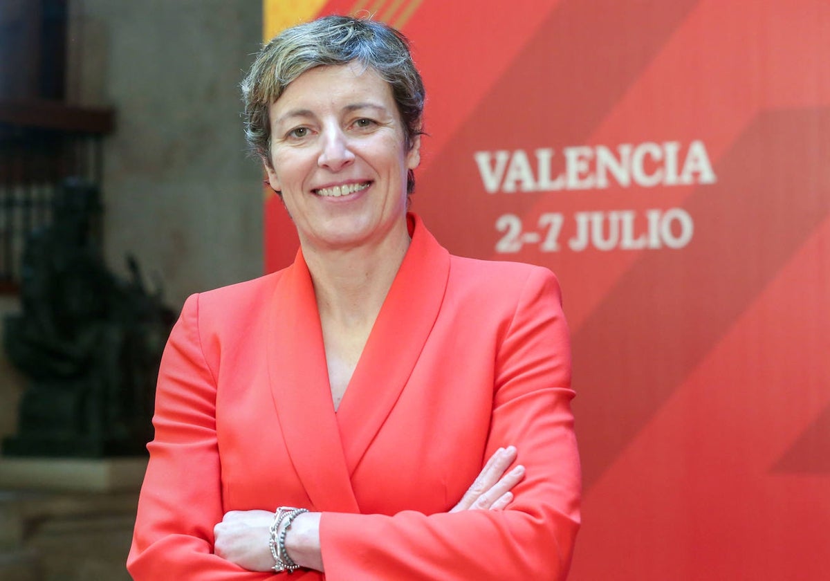 Elisa Aguilar, tras la presentación del preolímpico masculino en Valencia.