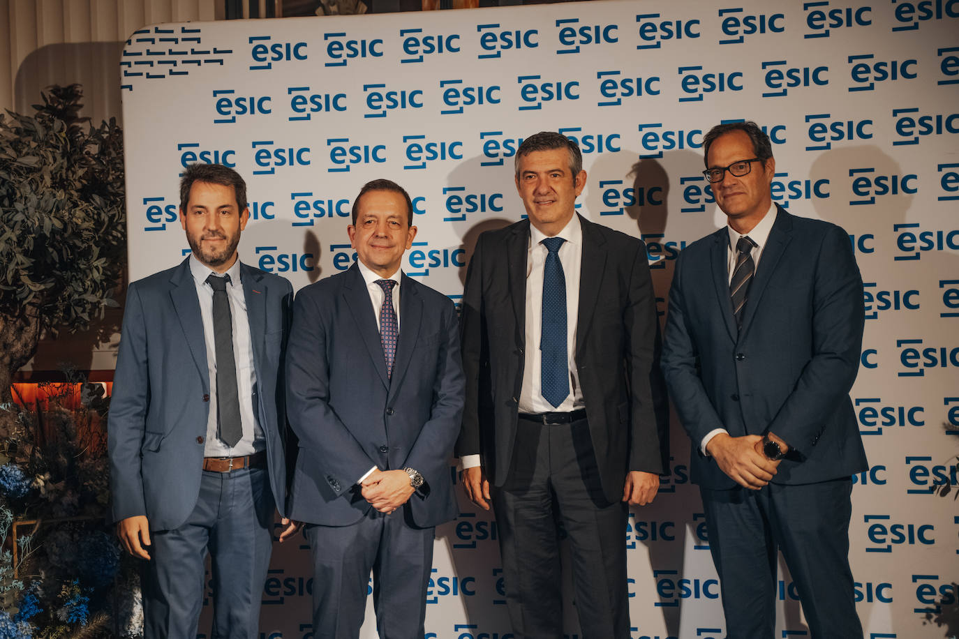 Gines Cortés, de Actiu; Felipe Llano y Agustín Carrilero de ESIC; y Manuel Vidal, de Actiu.