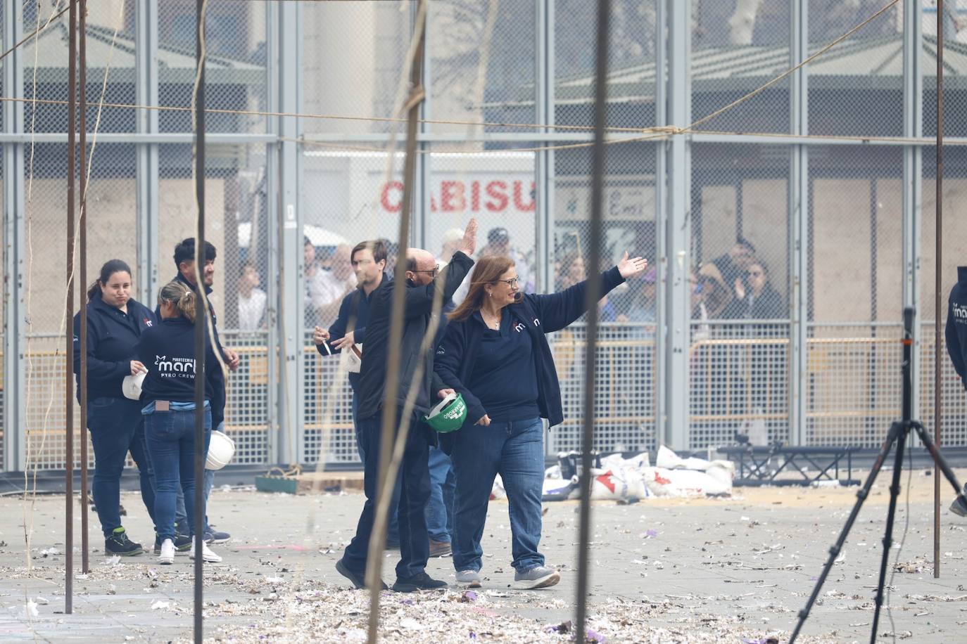 Fotos de la mascletà del 8-M disparada por Reyes Martí en Valencia en Fallas