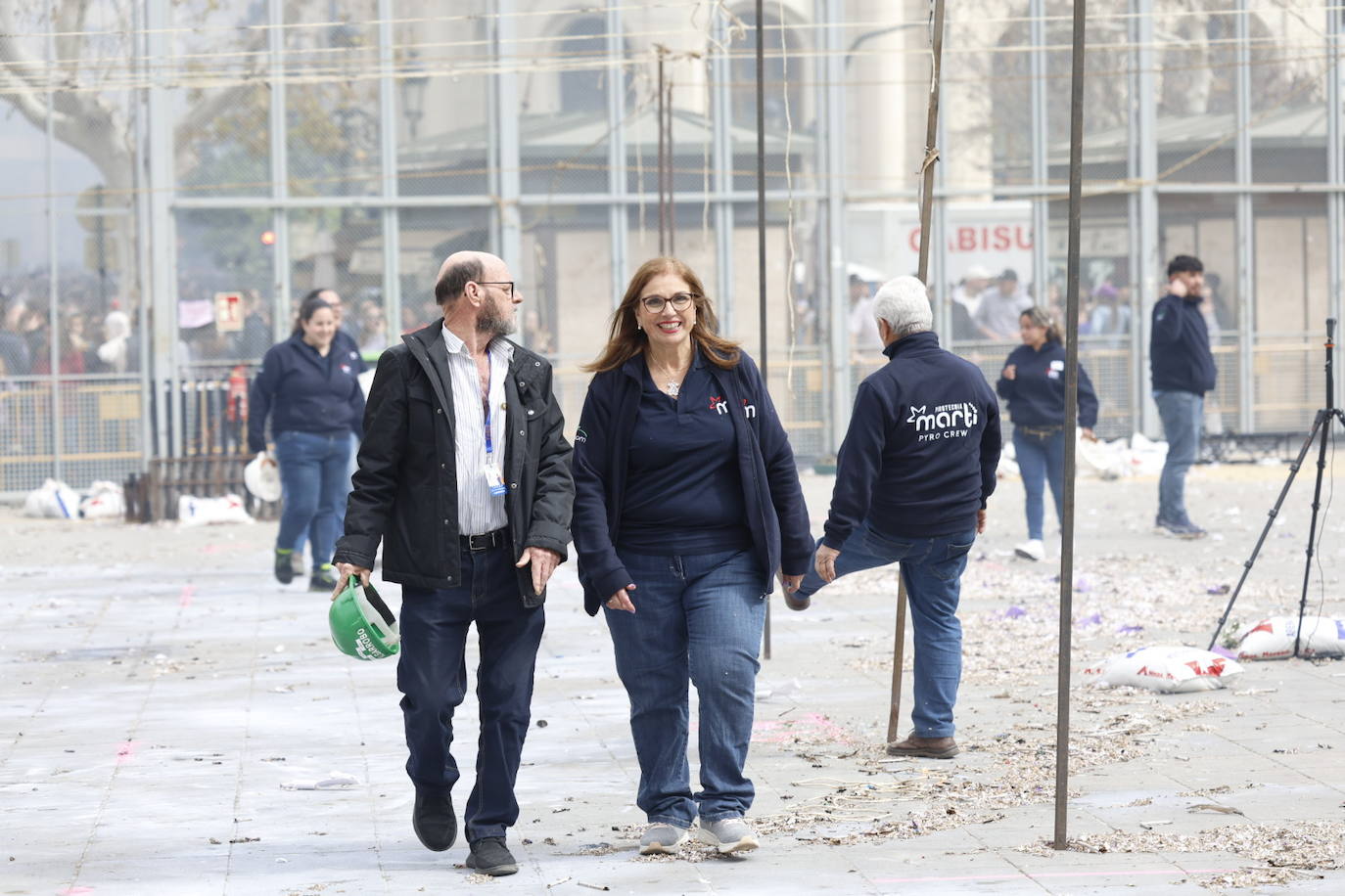 Fotos de la mascletà del 8-M disparada por Reyes Martí en Valencia en Fallas