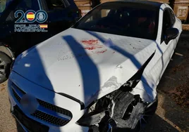 El vehículo de las mujeres agredidas en Alicante.