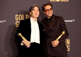 Cillian Murphy y Robert Downey Jr en la gala de los Globos de Oro