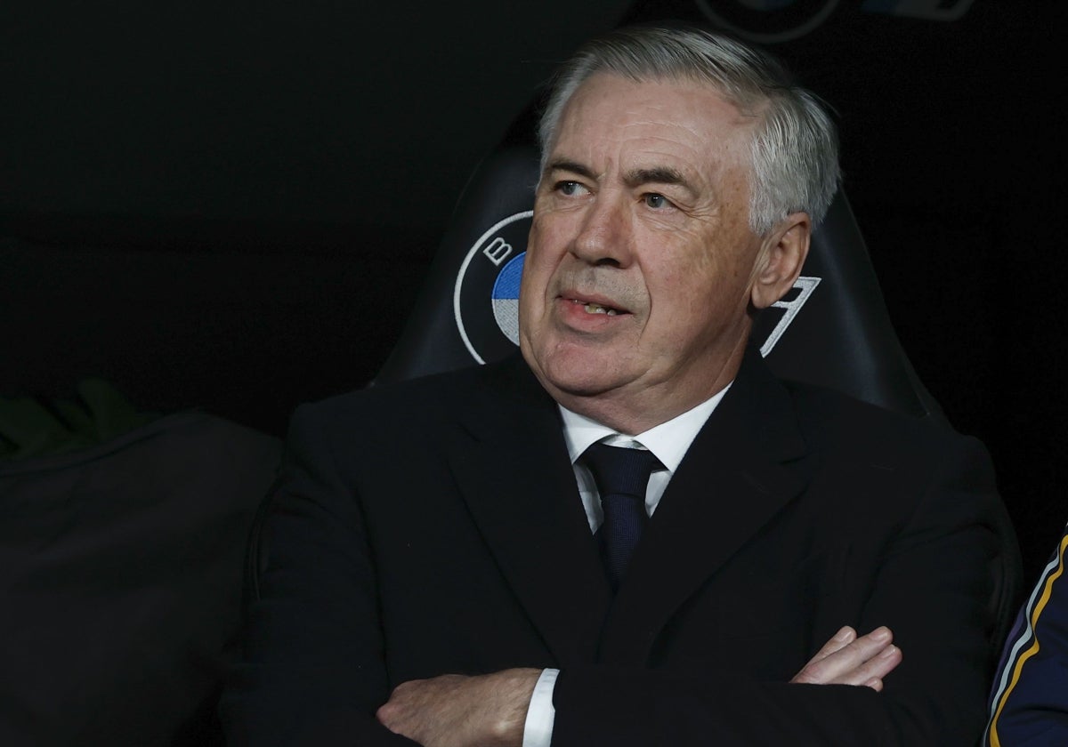 Ancelotti, durante el partido contra el Celta.