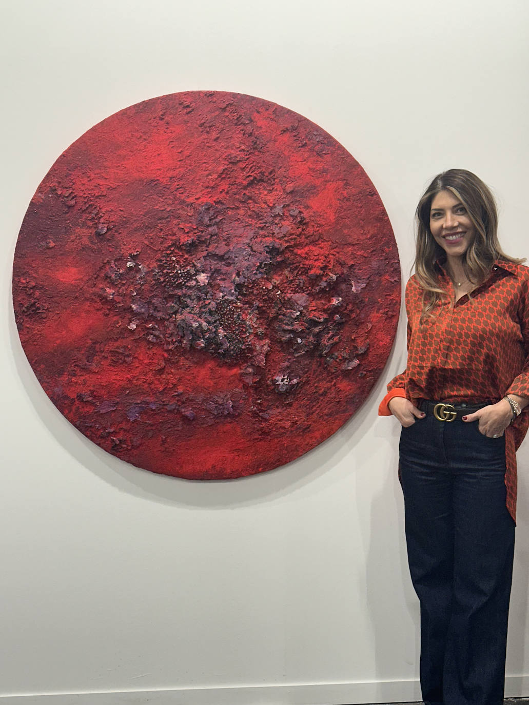 La artista Cristina Babiloni en ARCO. 