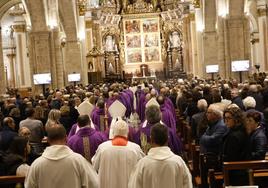 Misa en la Catedral de Valencia.