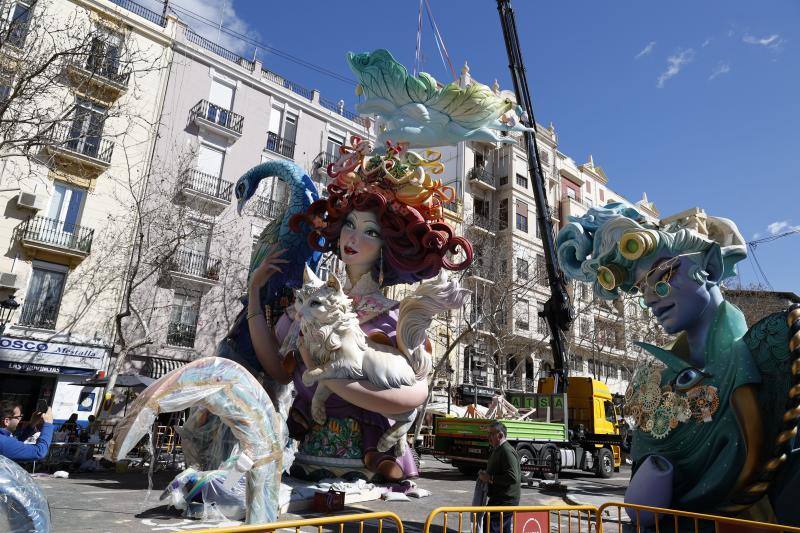 Así se plantan las Fallas de Valencia en 2024