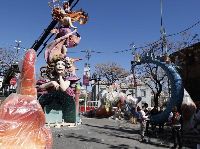 Así se plantan las Fallas de Valencia en 2024