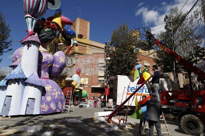 Así se plantan las Fallas de Valencia en 2024