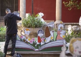 Una de las escenas de la falla municipal infantil que se pueden ver en el Centro del Carmen de Valencia.