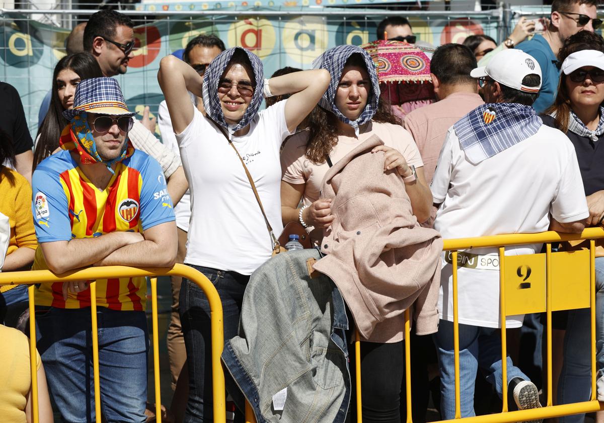 Mascletá bajo un calor abrasador en Valencia en una imagen de archivo.