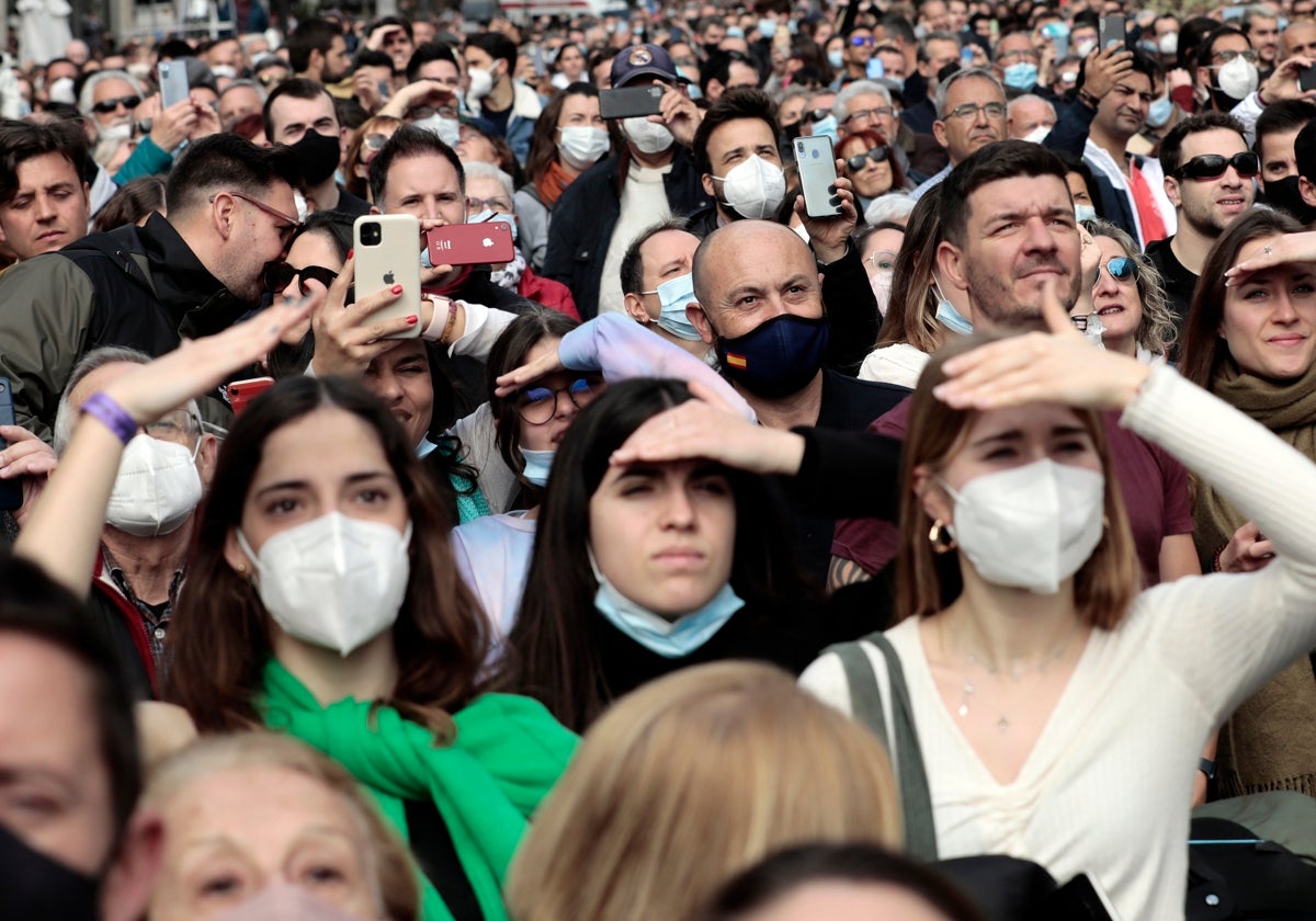 Una imagen de una mascletà en plenas restricciones del coronavirus.