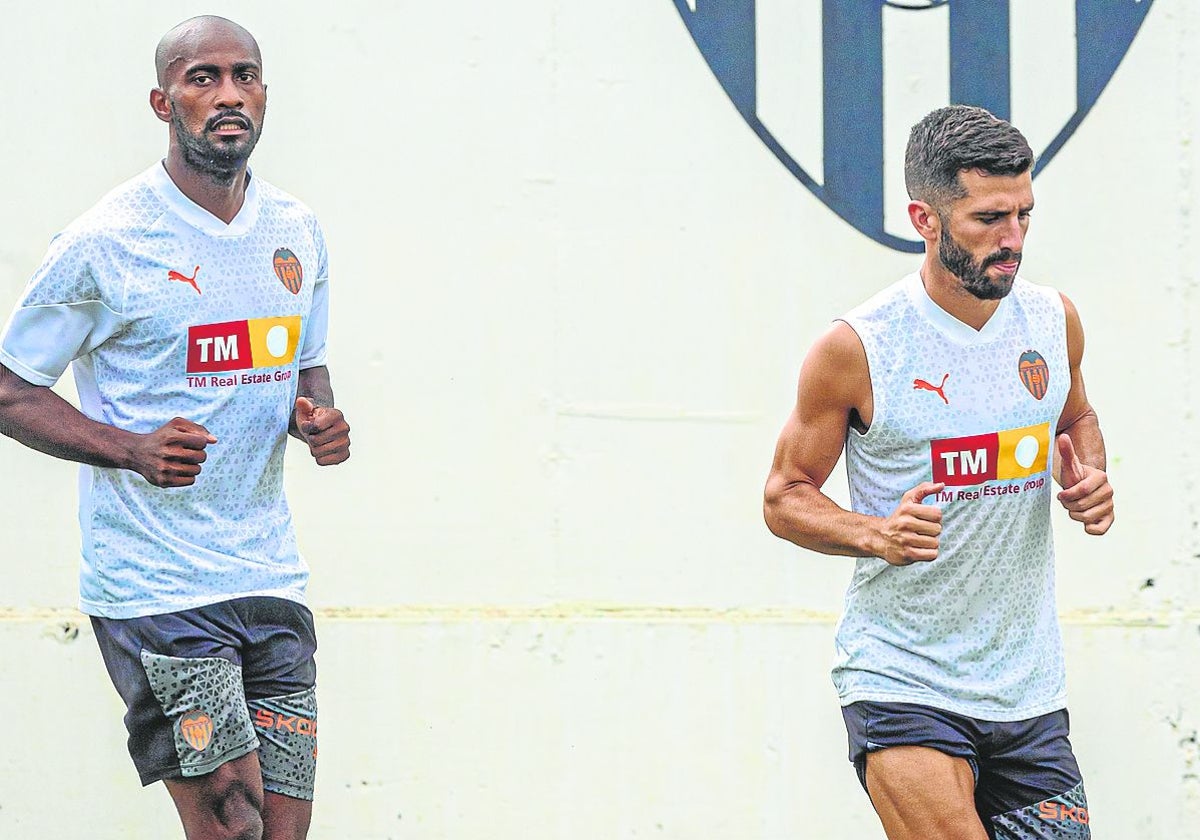 Foulquier y Gayà, en un entrenamiento.