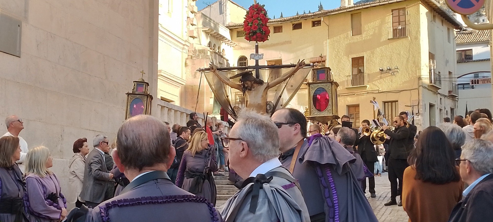 El Cristo de la Cofradía de la Purísia Sangre de Cristo en la Semana Santa de 2023.