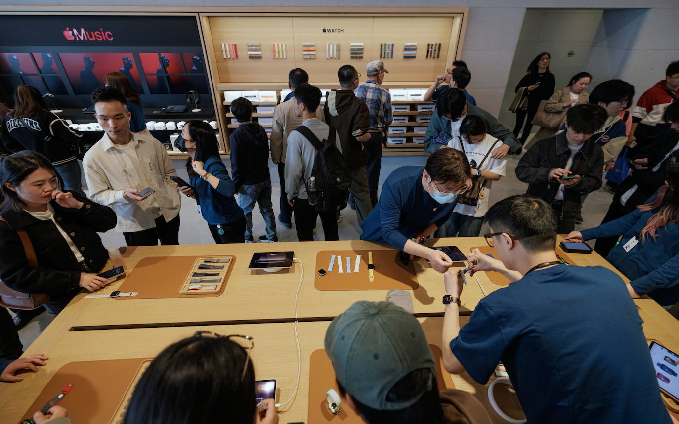 Apple abre en Shanghái su tienda más grande en Asia